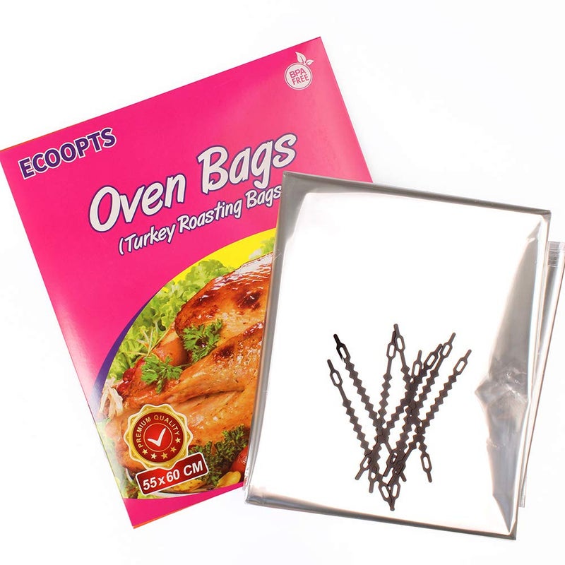 ECOOPTS Turkey Oven Bags Large Size Oven Cooking Roasting Bags for Chicken Meat Ham Seafood Vegetable - 10 Bag (21.6 x 23.6 IN) (1 Pack Large Size) - Image 5